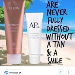 AP whitening toothpaste and instaglow self tanner